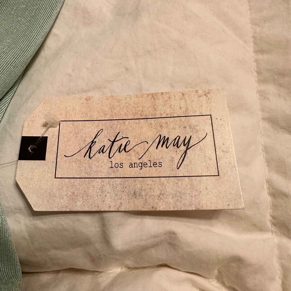 Katie May Los Angeles A Cut Above Gown - NWT - Size L Mint Green One-Shoulder - Picture 10 of 13